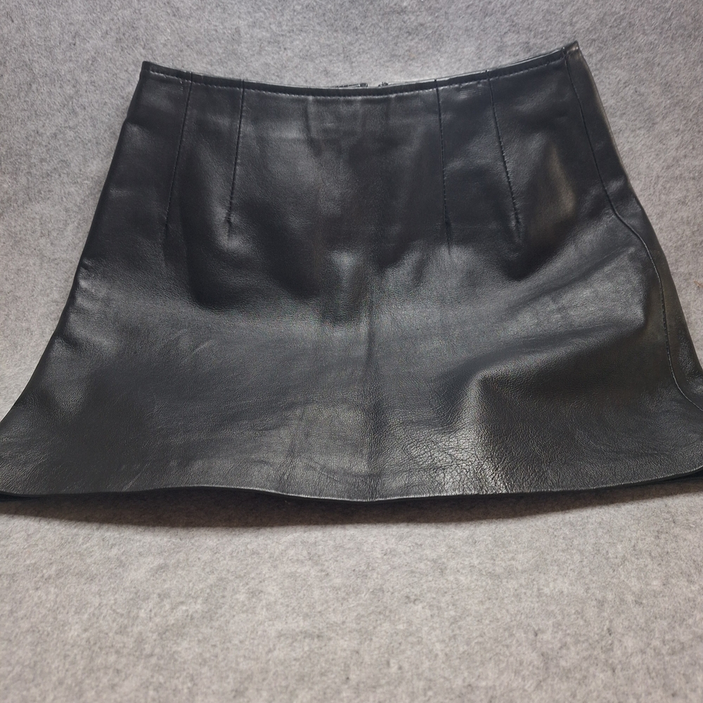 Black PLeather Mini Skirt‎ Y2K Punk